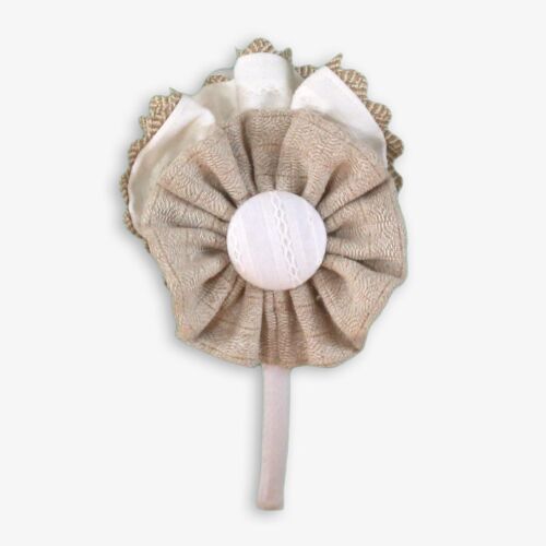 ***Pre Order AW25/26 Girls Miranda Beige and Cream Headpiece 222