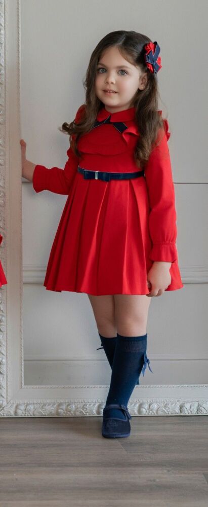 ***Pre Order AW25/26 Girls Miranda Red Dress 233