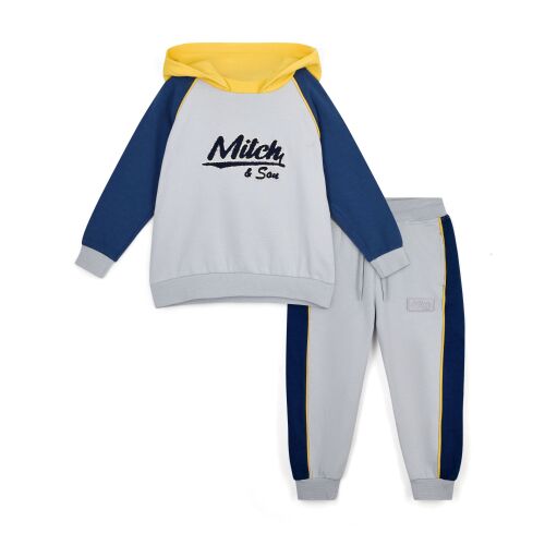 PRE ORDER Boys Mitch & Son Hooded Tracksuit Kash MS25509 Grey Mist