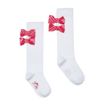 PRE ORDER Girls ADee Love Story Landon Knee High Socks W251905 Snow White