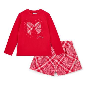 PRE ORDER Girls ADee Love Story Lexi Top and Shorts Set W251508 Vibrant Red