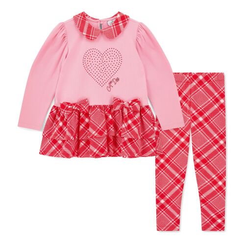 PRE ORDER Girls ADee Lydia Leggings Set W251503 Peony Pink