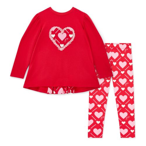 PRE ORDER Girls ADee Lola Leggings Set W251502 Vibrant Red