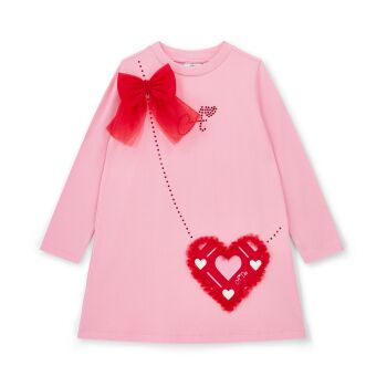 PRE ORDER Girls ADee Love Story Lotus Dress W251706 Peony Pink