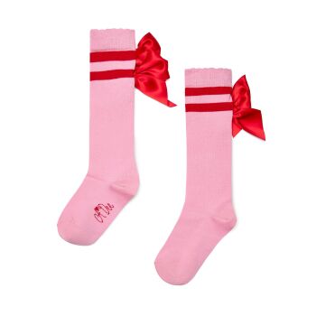 PRE ORDER Girls ADee Love Story Lucy Knee High Socks W251904 Peony Pink