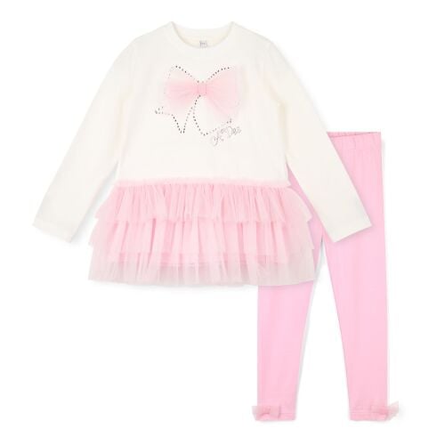 PRE ORDER Girls ADee Mila Leggings Set W252511 Snow White