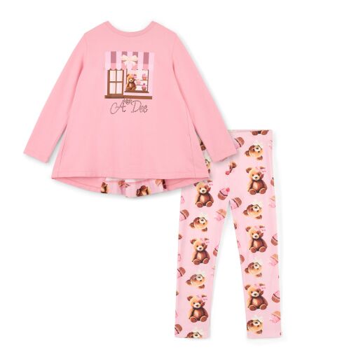 PRE ORDER Girls ADee Missy Leggings Set W252509 Rose Pink