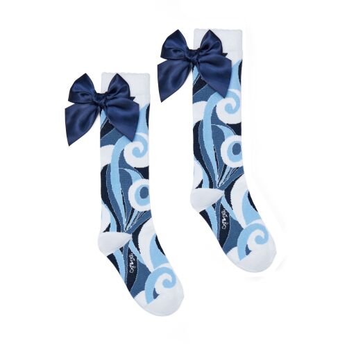 PRE ORDER Girls ADee Nieve Knee High Socks W253931 Powder Blue