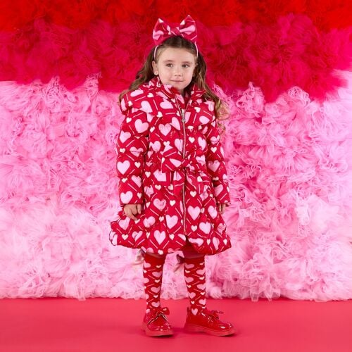 PRE ORDER Girls ADee Love Story Lauren Coat W251202 Vibrant Red
