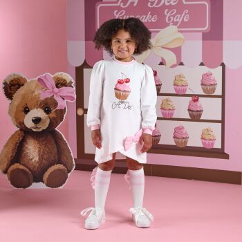 PRE ORDER Girls ADee Teddy Bear Bakery Michelle Dress W252711 Snow White
