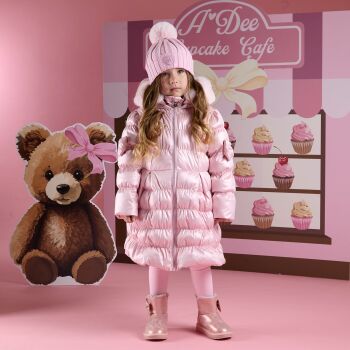 PRE ORDER Girls ADee Teddy Bear Bakery Montana Coat W252205 Pink Fairy