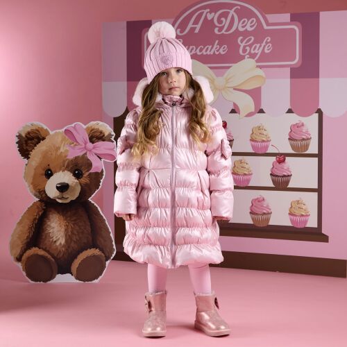PRE ORDER Girls ADee Teddy Bear Bakery Montana Coat W252205 Pink Fairy