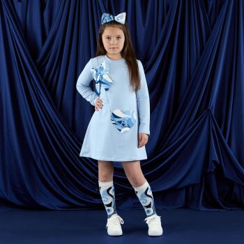 PRE ORDER Girls ADee Twilight Twirls Lotus Dress W253714 Powder Blue