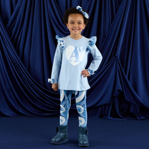 PRE ORDER Girls ADee Twilight Twirls Nina Leggings Set W253519 Powder Blue