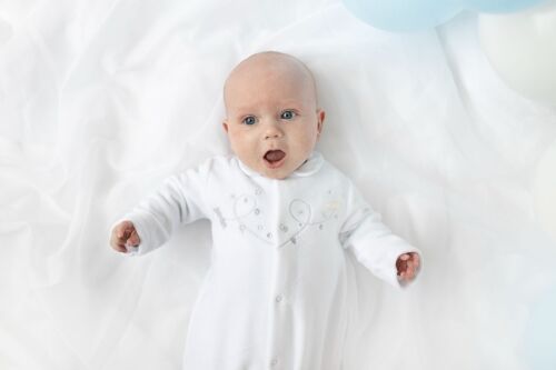 Unisex Blues Baby Babygrow and Hat BB2078