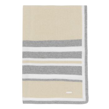 Boys Blues Baby Knitted Shawl BB2129