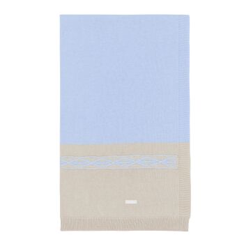 Boys Blues Baby Knitted Shawl BB2142