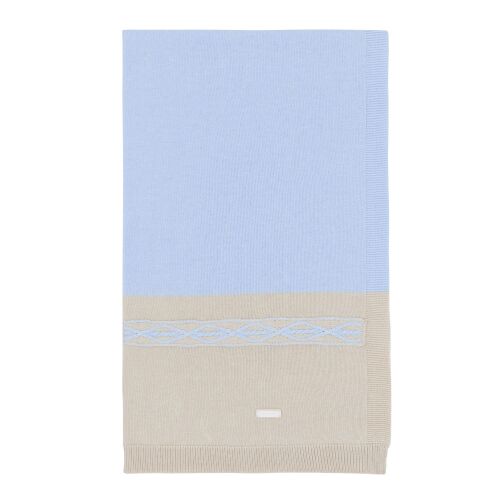 Boys Blues Baby Knitted Shawl BB2142