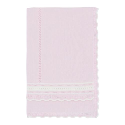 Girls Blues Baby Knitted Shawl BB2158