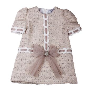 PRE ORDER Girls Naxos Beige Dress 7632