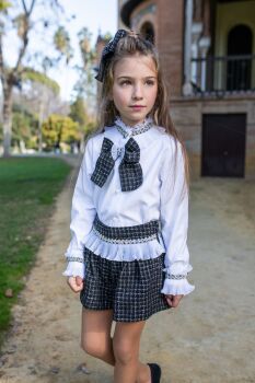 PRE ORDER Girls Naxos Black Top and Shorts Set 7667 7656