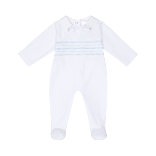 Boys Deolinda Babygrow DBI25130 White and Blue