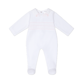 Girls Deolinda Babygrow DBI25130 White and Pink