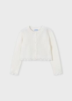 Girls Mayoral Cardigan 4312 Natural 85