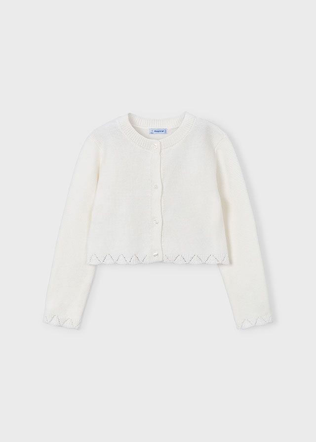 Girls Mayoral Cardigan 4312 Natural 85