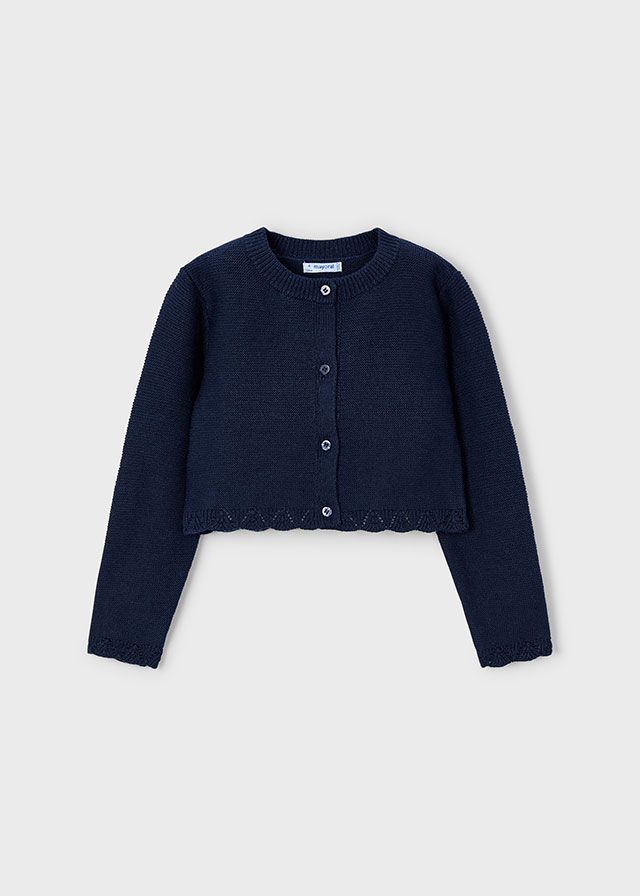 Girls Mayoral Cardigan 4312 Navy 87
