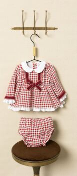 Girls Basmarti Red and Cream Dress and Pants 25500