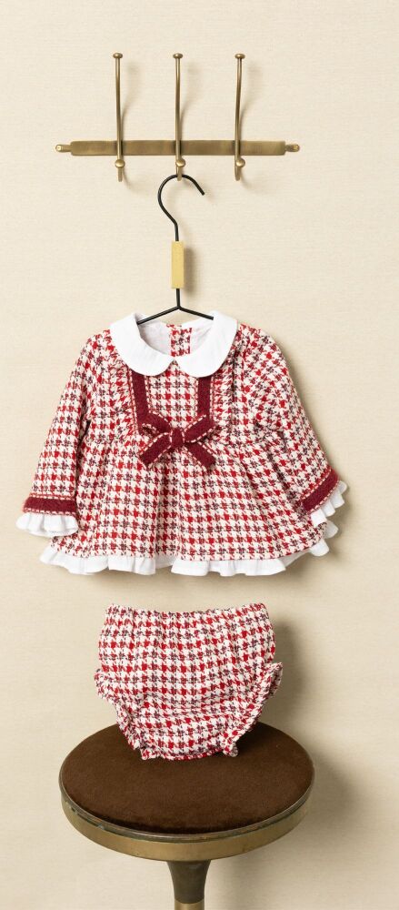 Girls Basmarti Red and Cream Dress and Pants 25500