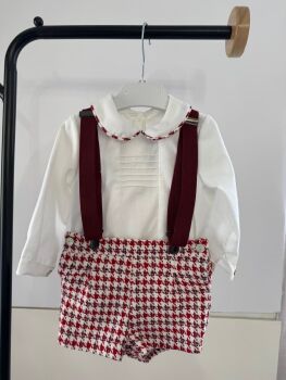 Boys Basmarti Red and Cream Set 25503