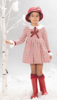 Girls Basmarti Red and Cream Dress 25510
