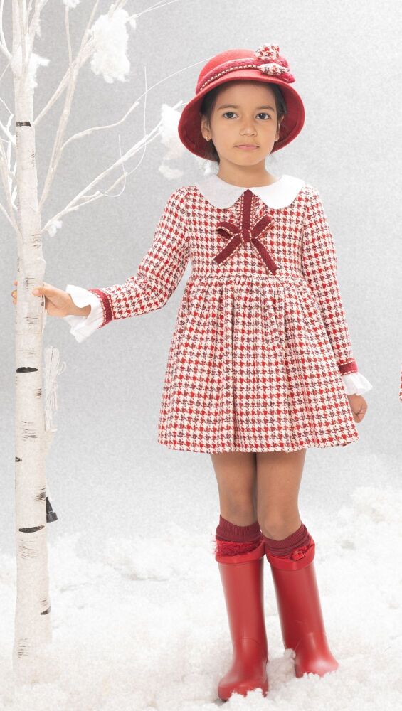 Girls Basmarti Red and Cream Dress 25510