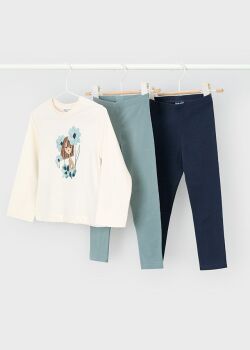 AW25 Girls Mayoral Top and Leggings Set 4724 Sage 49