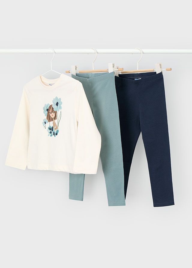 AW25 Girls Mayoral Top and Leggings Set 4724 Sage 49
