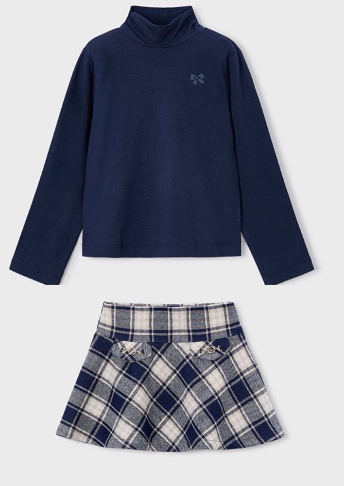 ***PRE ORDER Girls Mayoral Top and Skirt Set 4905 145 Navy (89, 92)