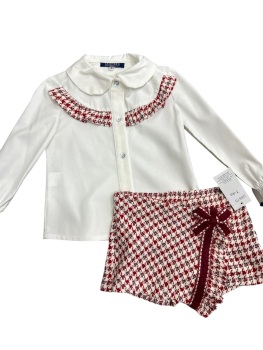 Girls Basmarti Red and Cream Set 25515 25516