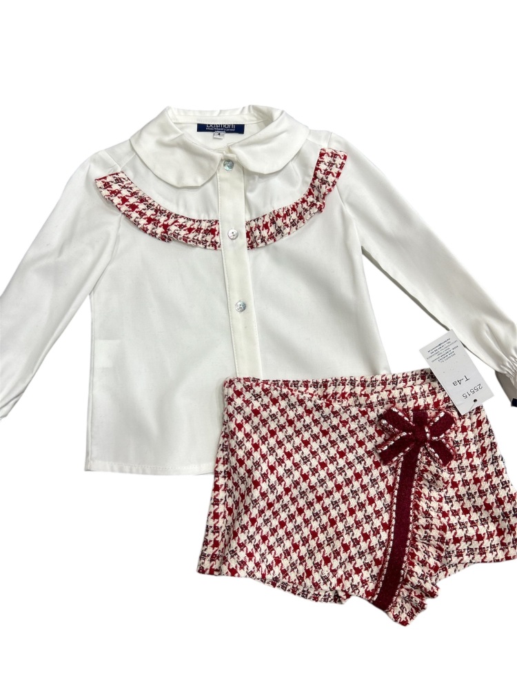 Girls Basmarti Red and Cream Set 25515 25516