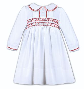 Girls Sarah Louise Heritage Collection Dress C6007 White and Red