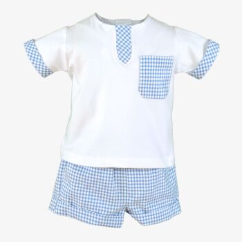 *PRE ORDER SS26 Boys Miranda Blue and White Set 26