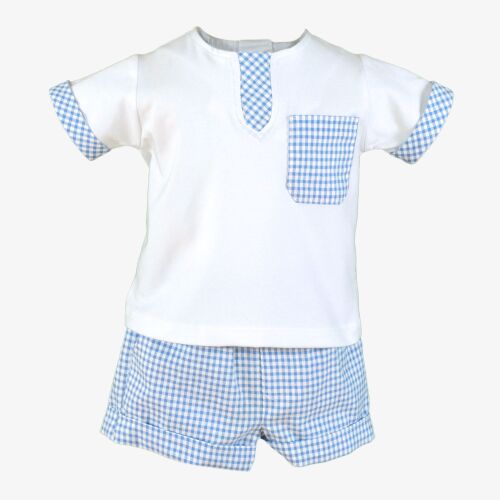 *PRE ORDER SS26 Boys Miranda Blue and White Set 26