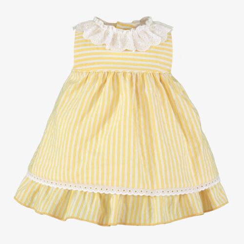 *PRE ORDER SS26 Girls Miranda Lemon and White Dress 44