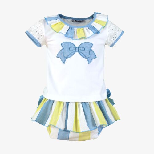 *PRE ORDER SS26 Girls Miranda Lemon, Blue and White Set 138