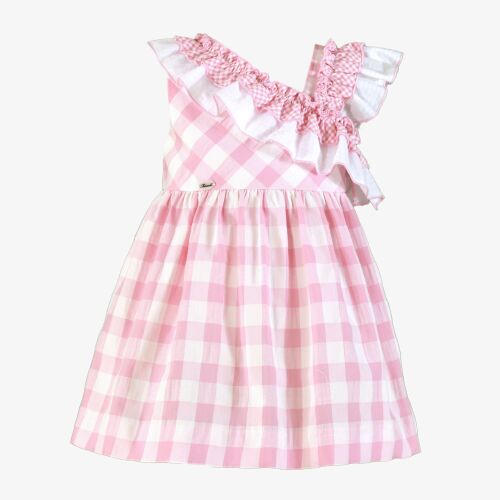 *PRE ORDER SS26 Girls Miranda Pink and White Dress 602