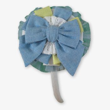 *PRE ORDER SS26 Girls Miranda Lemon, Blue and White Headpiece 238DP