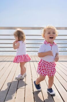 *PRE ORDER SS26 Boys Miranda Red and White Set 516