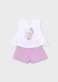 *PRE ORDER SS26 Girls Mayoral Top and Shorts Set 3228