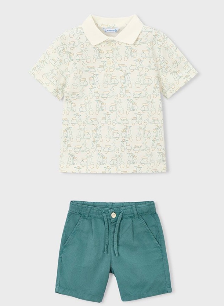 *PRE ORDER SS26 Boys Mayoral Polo Shirt and Shorts Set 3104 3202 (85,54)